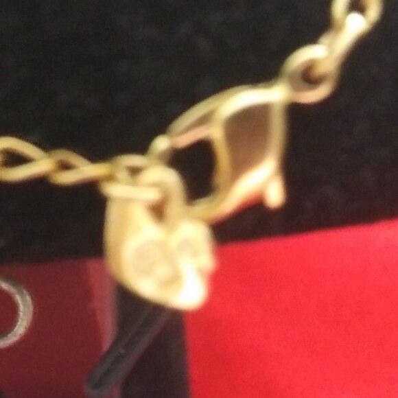 SWAROVSKI SWAN LOGO Pendant Necklace clear Crystal gold tone chain and setting - Picture 7 of 16